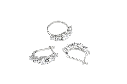 Silver Set with Zirconia stones