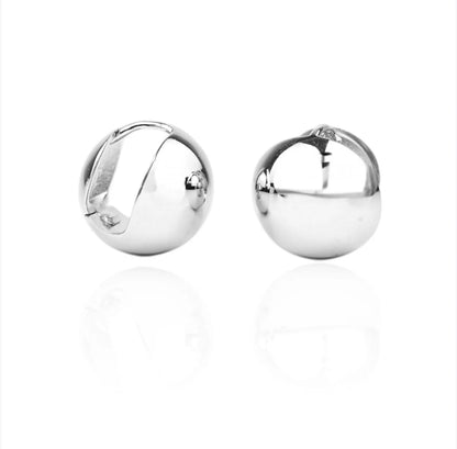 Silver Earrings Spheres