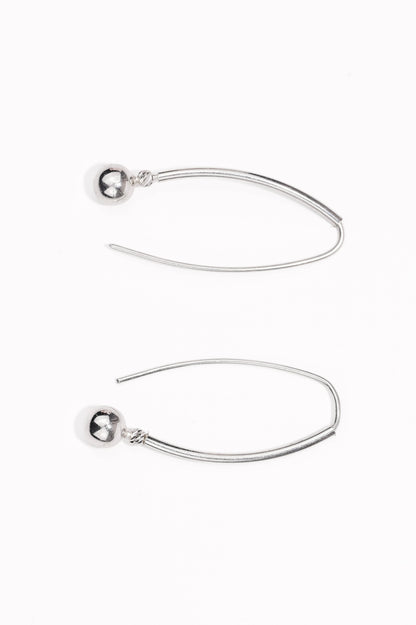 Silver Earrings Ball
