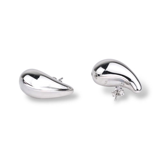 Drop Silver Stud Earrings