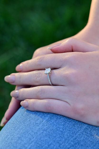 Silver Ring with Zirconia stone