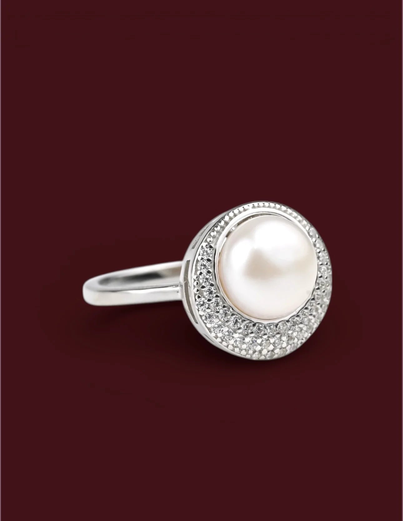 Silver Set with Pearl