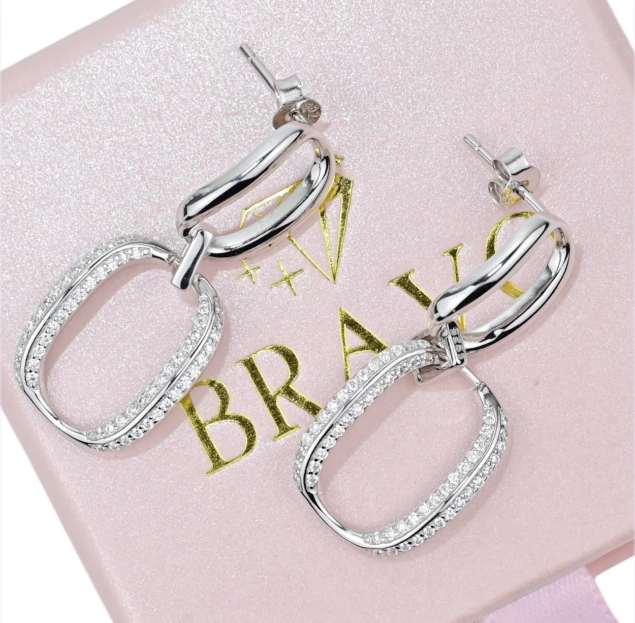 Silver Earrings with Zirconia stones
