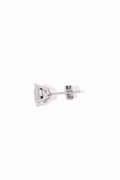 Silver Stud Earrings with Zirconia stones