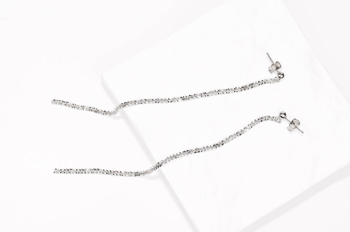 Silver Dangle Earrings Studs
