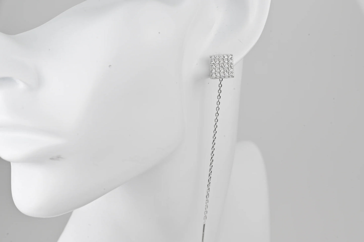 Threads Silver Earrings
