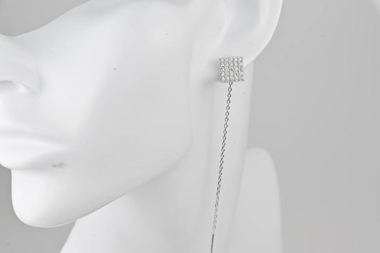 Threads Silver Earrings