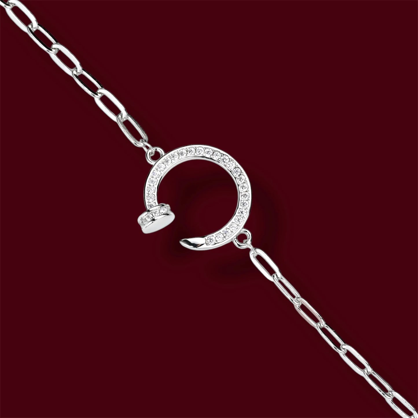 Silver Bracelet Nail