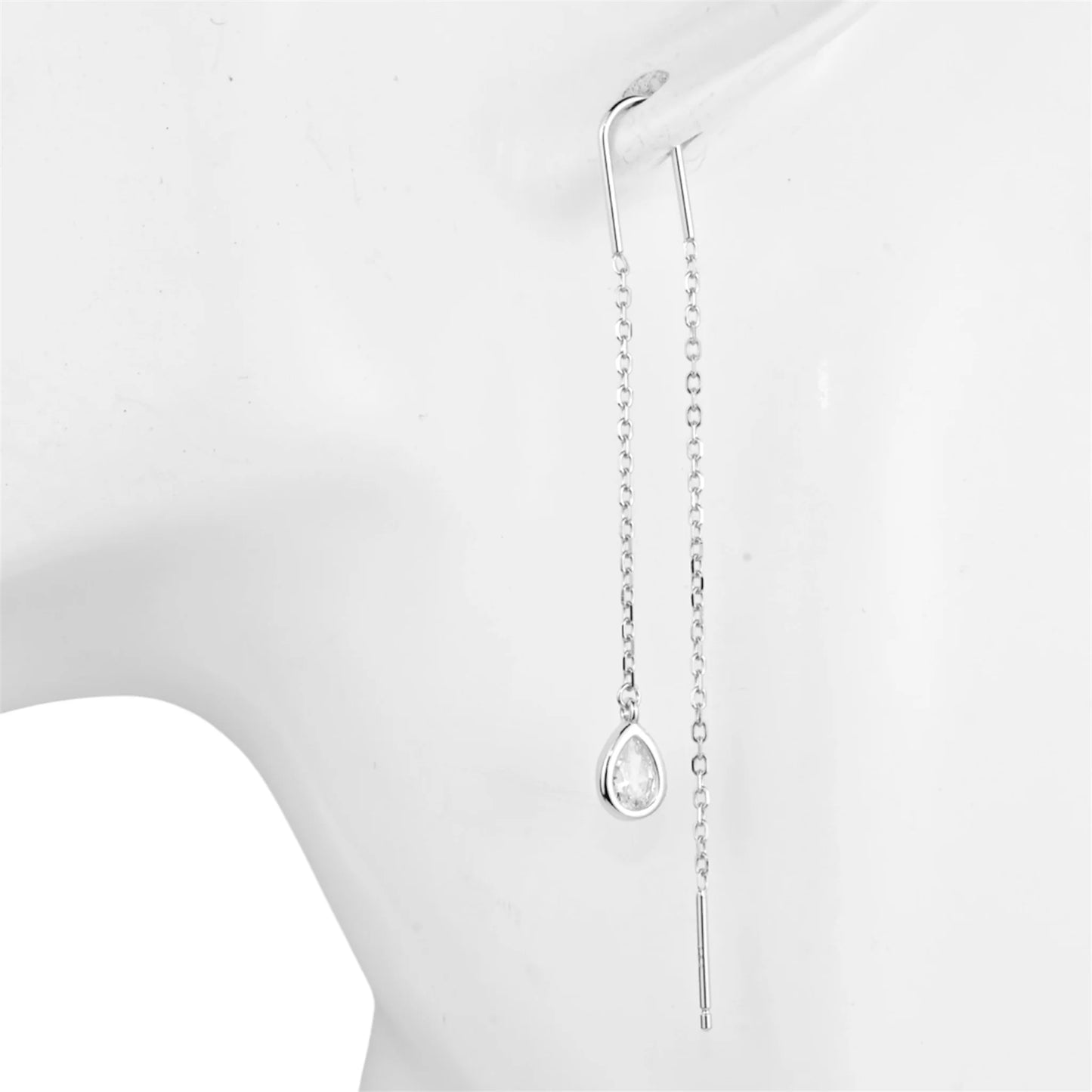 Silver 925 Threads Earrings