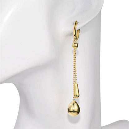 Silver Dangle Earrings Drops Yellow Gold Plated