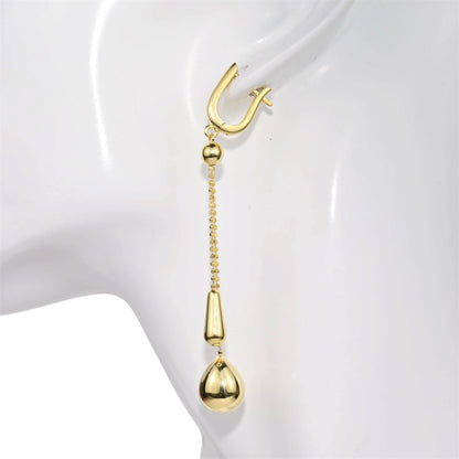 Silver Dangle Earrings Drops Yellow Gold Plated