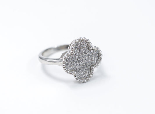 Ring Clover with Cubic Zirconia stone