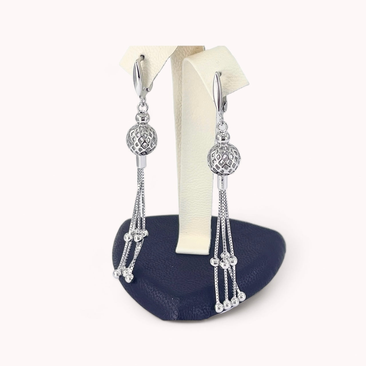 Latice Sphere Dangle Earrings