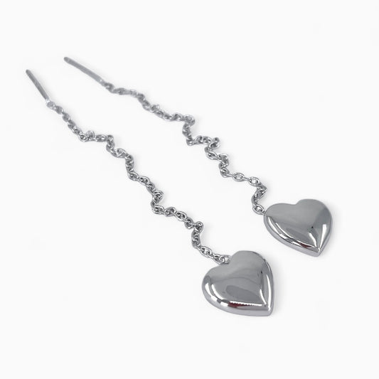 Solid Heart Threater Earrings