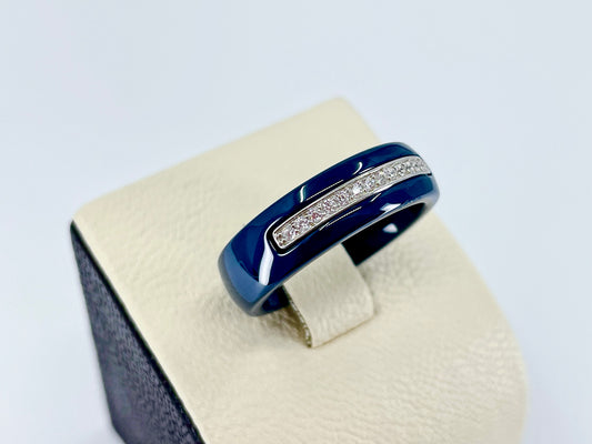 Navy Blue Ceramic Ring