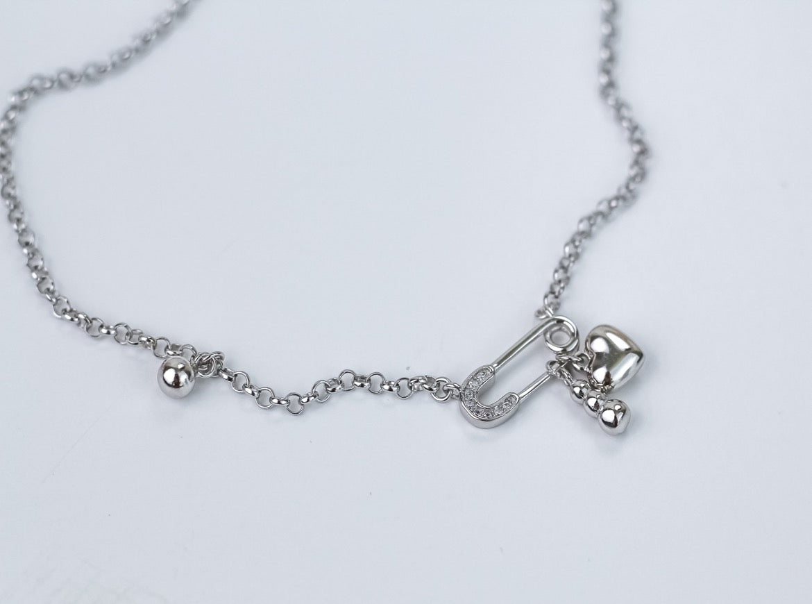 Heart Pin Anklet