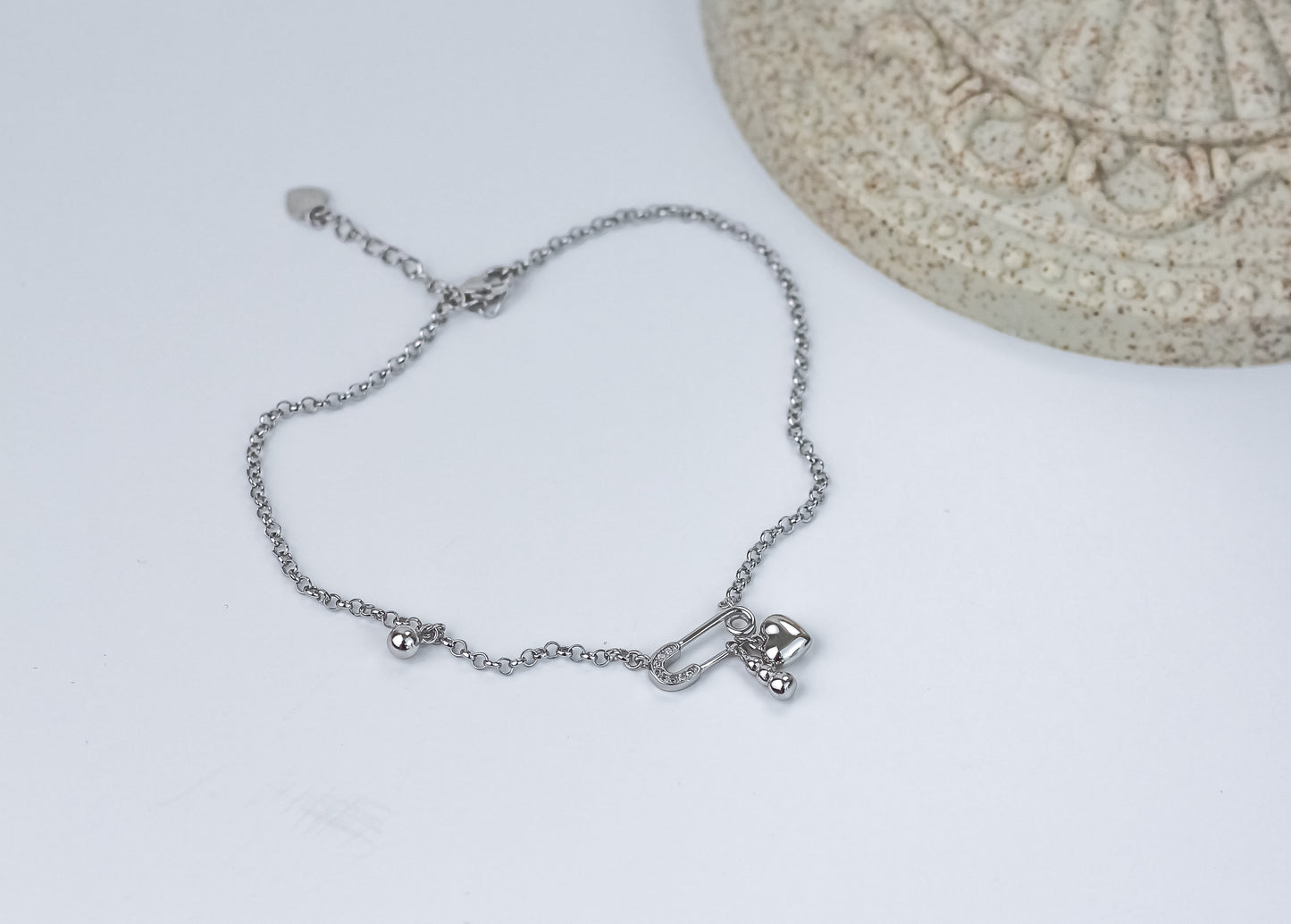 Heart Pin Anklet