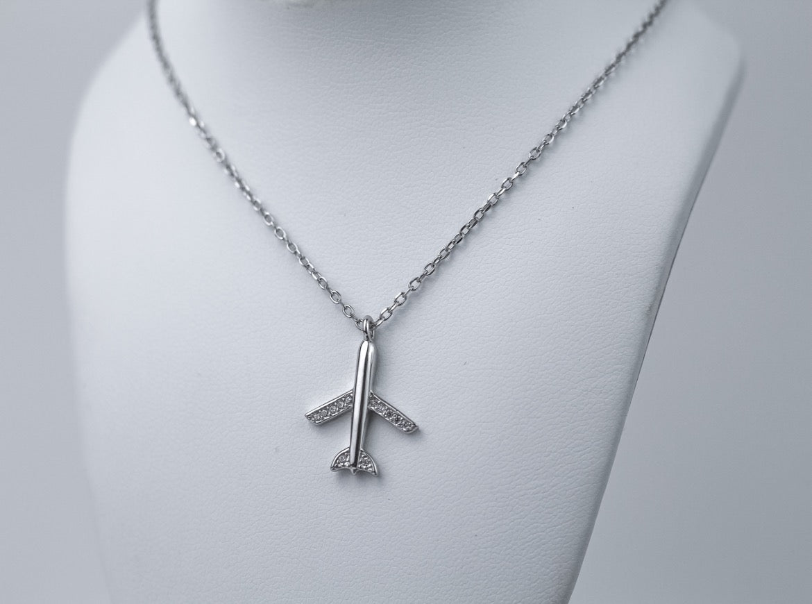 Airplane Charm Simple Chain Necklace