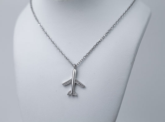 Airplane Charm Simple Chain Necklace