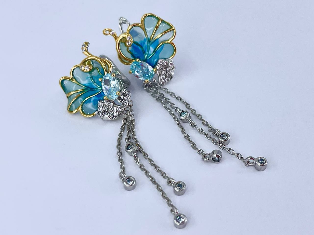 Whimsical Blue Butterfly Jewelry Set