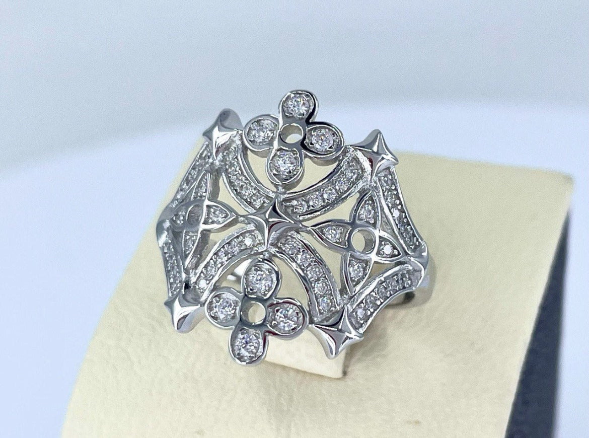 Gothic Architechture Styled Ring Size 8