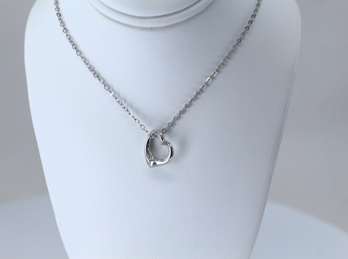 Heart Pendant Simple Chain Necklace